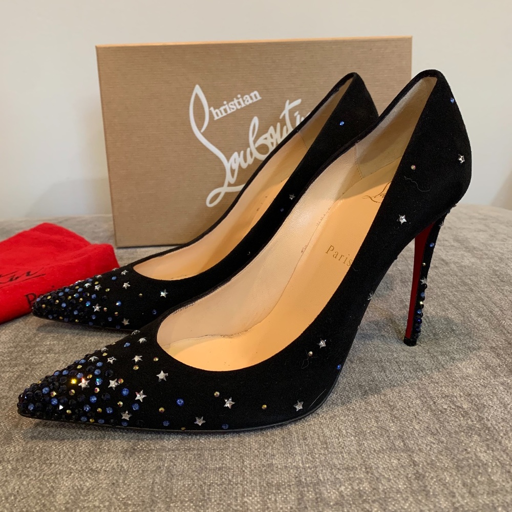 Christian Louboutin Gravitanita Suede Black Pumps 40.5